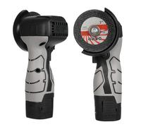 Geevorks Smerigliatrice angolare 7000 giri/min, strumento di rettifica elettrico da 16,8 V 2000 mAh e caricatore rapido, per tagliare e lucidare mattoni, legno, pietra acciaio (spina UE 6 lame)