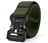 GEEWIN - Cintura tattica per salvataggio, cintura militare in nylon, con fibbia ad anello a V, colore: verde militare