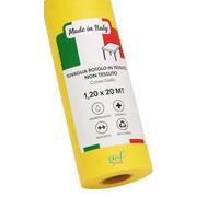 Gef Aura - 1 Rotolo Tovaglia Monouso Professionale in TNT Spunbond 50 g/m², Idrorepellente e Resistente, Taglio su Misura 1,2x20 m, Made in Italy, Ideale per Catering Eventi Ristoranti, Giallo