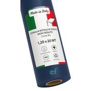 Gef Aura - 1 Rotolo Tovaglia Monouso Professionale in TNT Spunbond 50 g/m², Idrorepellente e Resistente, Taglio su Misura 1,2x20 m, Made in Italy, Ideale per Catering Eventi Ristoranti, Blu