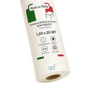 Gef Aura Tovaglia in TNT a Rotolo 1,2×20 m - Rotolo TNT Multiuso Linea ÉLITE, Spunbond 50 g/m², idrorepellente e resistente - Made in Italy (1, Bianco)