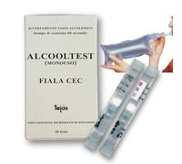 GEF Medica - 10 Alcoltest Monouso con Palloncino Biodegradabile | Senza Cromo, Alta Precisione (95%) | Test Prevenzione Alcolemia Facile e Sicuro