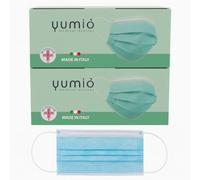 gef + medica® 100 Mascherine Chirurgiche Monouso Tipo IIR, Certificate CE, BFE ≥ 98%, 3 Strati TNT Alta Traspirabilità, Latex Free, Anallergiche e Inodori, Comfort e Sicurezza Made in Italy