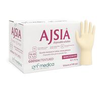 GEF Medica - 1000 Guanti in Lattice Premium Textured DPI Cat. III e Dispositivo Medico Classe I, EN ISO 374-5 VIRUS, Senza Polvere Clorinati AQL 1.5, Alta Sensibilità e Presa, Bianco, Taglia S