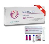 Gef Medica® Test HIV-1/2 Rapido a Casa - 1 Autotest IgG/IgM 10 min | Rileva Anticorpi, Uso Riservato, Made in Swiss - CE