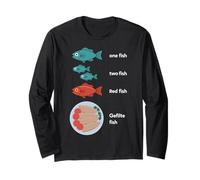 Gefilte Fish One Fish Two Fish Fish Parodia Divertente Maglia a Manica