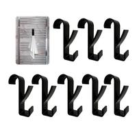 GEFIRE 8 Pezzi Ganci Termoarredo Bagno Ganci per Appendino e Asciugamani Bagno Standard (Nero)