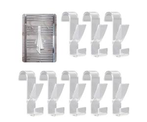 GEFIRE Crochet Serviette sur Seche 8 Pièces Crochet Radiateur Seche | (Transparent) Standards Radiateurs les Tous pour Bain de Salle