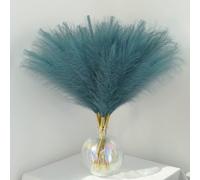 GEFIRE Pampas Verde Artificiale 30 Pezzi Pampas Decorative Alte 55 cm Finti Soffici e Soffici Erba di Pampa Decorativa per Matrimonio Soggiorno Boho Arredamento Casa (Blu)