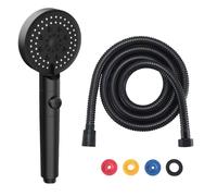 GEFIRE Pommeau de Douche à économie D'eau à 5 Modes mit 1,5M Flexible | Unive Bain Salle Pression Haute multifonctionnel set stop Réglable