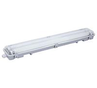 GEFOLEC Reglette Tubo LED 60 cm IP65 2x9w, Bianco