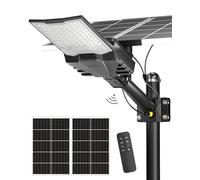 Gefolly Lampione Solare LED Esterno, Led Lampioni da esterni con Telecomando, 6500K Luz de Seguridad Jardín, IP67 Impermeabili Lampioni per Cortile, Giardino(18000W)