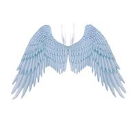 Gefomuofe Angelo, ali di, 120 x 120 cm, pesca, decorazione, Natale, San Valentino, carnevale, Halloween, feste a tema, costume, teatro, accessori, travestimento, bianco, Taglia unica
