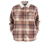 Gefomuofe Camicia termica da uomo, foderata, in flanella, calda, interna in pile, per le mezze stagioni, per il tempo libero, da lavoro, beige., M