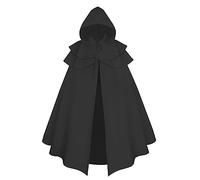 Gefomuofe Mantello con Cappuccio da Uomo Stile Medievale Gotico, Mantello Rinascente, Mantello con Cappuccio per Adulti, Mantello Jedi, Mantello Darth Vader, Mantello da Strega con Cappuccio, Costume