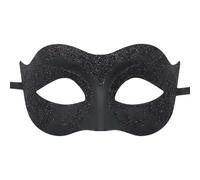 Gefomuofe Maschera veneziana da donna e uomo con paillettes veneziane maschera facciale nera con piume di corvo romano greca uomo veneziano carnevale carnevale Halloween cosplay costume