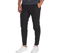 Gefomuofe Pantaloni da jogging da uomo, sottili, in tessuto cargo, per allenamento, corsa, sport, softshell, per attività all'aperto, estivi, sottili, in seta, per ciclismo, tactical stretch, Nero , M