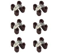 GEFONG 180 Gradi Mini Cerniera Scomparsa 35x12 mm per la Porta Dell'armadio Collegamento del Pannello Scatola di Legno Piccola Fai da te Cerniere in Plastica per Porte Pieghevoli Marrone 6 Pezzi