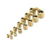 GEFONG Mini Cerniera Cilindrica Barile 12mm per la Porta dell'armadio Collegamento del Pannello Piccola Scatola Fai da te Ottone Opaco Cerniere a Scomparsa Angolo di Apertura 180 Gradi 8 Pezzi