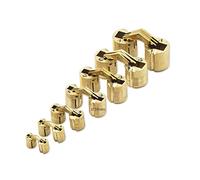 GEFONG Mini Cerniera Cilindrica Barile 14mm per la Porta dell'armadio Collegamento del Pannello Piccola Scatola Fai da te Ottone Opaco Cerniere a Scomparsa Angolo di Apertura 180 Gradi 6 Pezzi