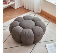 GeFSDOU Divano nordico a pedale semplice sgabello rotondo basso ottomani soggiorno divano poggiapiedi 3d tessuto creativo gambe poggiapiedi zucca poggiapiedi