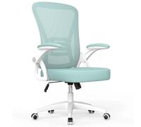 GeFSDOU Sedia da ufficio ergonomica con braccioli ribaltabili a 90° Supporto lombare Sedia da ufficio Cuscino imbottito Sedie da gioco per la casa