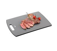 GEFU 13990-Tagliere Levo Grande, in plastica, 38 x 26 cm, Acciaio Inossidabile, Nero, 38 x 26 x 1 cm