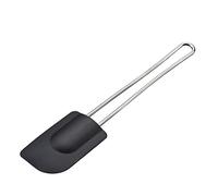 Gefu 14350-Raschietto per Impasto Cremoso, spatola, Accessorio da Forno, 25 cm, Silicone, Nero, Taglia Unica