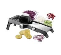 GEFU 89429 LAOLA, affettatrice per verdure regolabile, taglio ondulato, penne, fette, tagliaverdure, lame in acciaio inox
