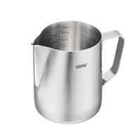 GEFU Bricchetto per latte BARISTA, 600 ml, brocca per schiuma, accessori barista, latte per schiuma, brocca con scala di misurazione, per cappuccino e caffee, argento