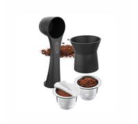GEFU 127-18 Set di Capsule da caffè riutilizzabili Conscio, Plastica, Argento