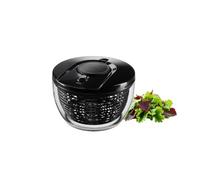 GEFU Centrifuga per insalata PUSH IT 3L, meccanismo a pressione | Centrifuga per insalata ed erbe con meccanismo a pressione, 3 l, anello in silicone, pulsante di stop