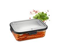 GEFU Contenitore salvafreschezza MILO - intelligente contenitore per il pranzo con controllo della freschezza e delle scorte tramite app, in vetro con silicone e chiusura a clic, contenitore per