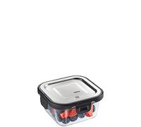 GEFU Contenitore salvafreschezza MILO - intelligente contenitore per il pranzo con controllo della freschezza e delle scorte tramite app, in vetro con compattazione in silicone e chiusura a clic,