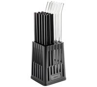GEFU FUTURE - Cestino per sciacquone, 25 pezzi, per cannucce in vetro e acciaio inox fino a Ø 0,8 cm, lavabile in lavastoviglie, utilizzabile anche come scatola dispenser