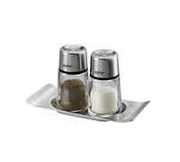 GEFU GE33630 Brunch - Saliera/pepiera in Vetro Acciaio Inossidabile, 10,2 x 7,9 x 7 cm, Colore: Trasparente
