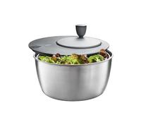 GEFU GF28180 - Centrifuga per insalata, Ø 25 cm, H 17,2 cm, 3 litri, argento
