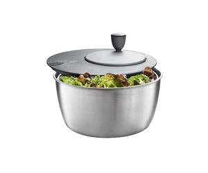 GEFU GF28180 - Centrifuga per insalata, Ø 25 cm, H 17,2 cm, 3 litri, argento