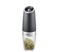 GEFU Giva - Macinasale e pepe con sensore di inclinazione e LED, meccanismo di macinazione in ceramica regolabile in modo continuo, in acciaio inox, batterie incluse
