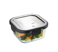 Gefu MILO Contenitore per alimenti - Smart Lunch Box con controllo freschezza e conservazione tramite app, realizzato in vetro con silicone compatto e chiusura a scatto, contenitore per alimenti,