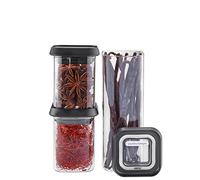 GEFU PANTRY Mini - Set di contenitori ermetici per alimenti, contenitori in vetro, per spezie, lavabili in lavastoviglie, 3 pezzi