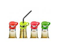 Gefu set 4 tappi Pepp in silicone con fessura per cannuccia