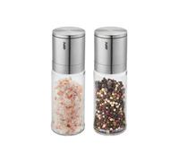GEFU LAMOLA - Macinasale e pepe, set da 2 pezzi, macinino in ceramica continua, chiusura aroma, acciaio inox e vetro, macinaspezie manuale