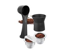 GEFU 127-18 Set di Capsule da caffè riutilizzabili Conscio, Plastica, Argento