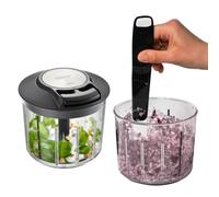 GEFU Tritatutto multiuso SPEEDWING - tritatutto manuale per noci, frutta o verdura, professionale Multi Chopper in acciaio inox con corda