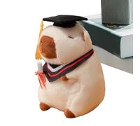 Gefüllte Capybara - süßes Plüschspielzeug, 9 Zoll weiche Tierpuppe mit und Graduniform | Absolventen Capybara für Kinder, Mädchen und Erwachsene Geschenk, Feierparty Dekoration Supplies