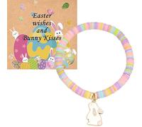 GeFuzer Cestino pasquale Stuffers Braccialetti di Pasqua Regali Cristiani Braccialetti per le Donne con Ciondolo Regolabile Religiosa Fede Basata Regali Cristiani Gioielli per le Donne, Adjustable