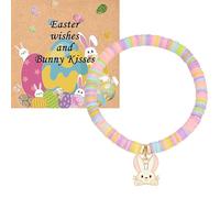 GeFuzer Cestino pasquale Stuffers Braccialetti di Pasqua Regali Cristiani Braccialetti per le Donne con Ciondolo Regolabile Religiosa Fede Basata Regali Cristiani Gioielli per le Donne, Adjustable