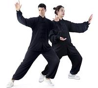 GEGEGEQ® Tai Chi, Abbigliamento da Mattina per Esercizi, Kung Fu e Arti Marziali, in Seta, Donna, B, XS