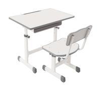 gegeweeret Scrivania per bambini regolabile in altezza, scrivania per bambini con sedia e cassetto, scrivania per bambini dai 3 ai 16 anni, tavolo da 70 x 50 cm (bianco crema)